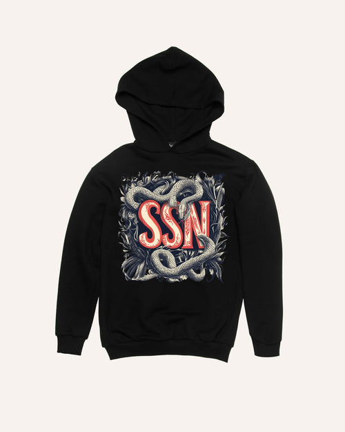 COILED SSN HOODIE — BLACK SSN’25 — Emblem Edition